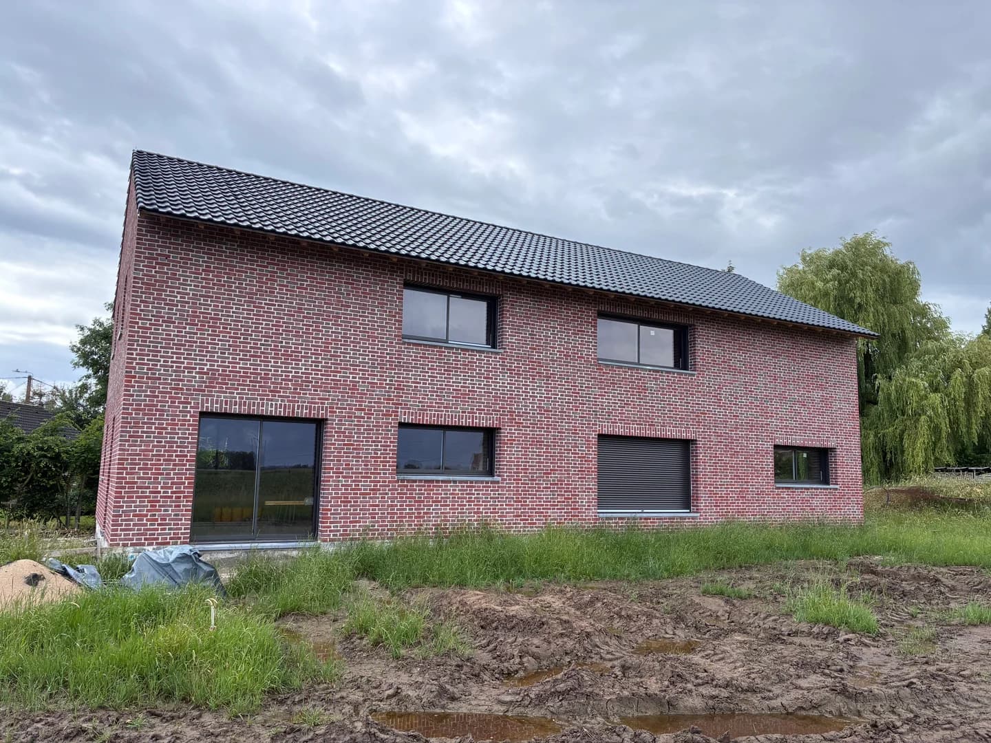 Double maison en brique Lamour réalisée par OBC Maçonnerie à Bachy