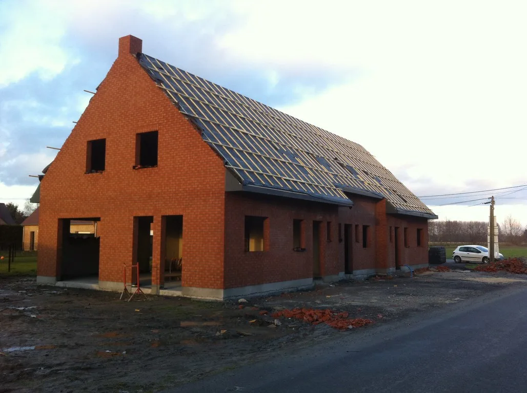 Construction de maisons mitoyennes en brique à Pont-à-Marcq (59)